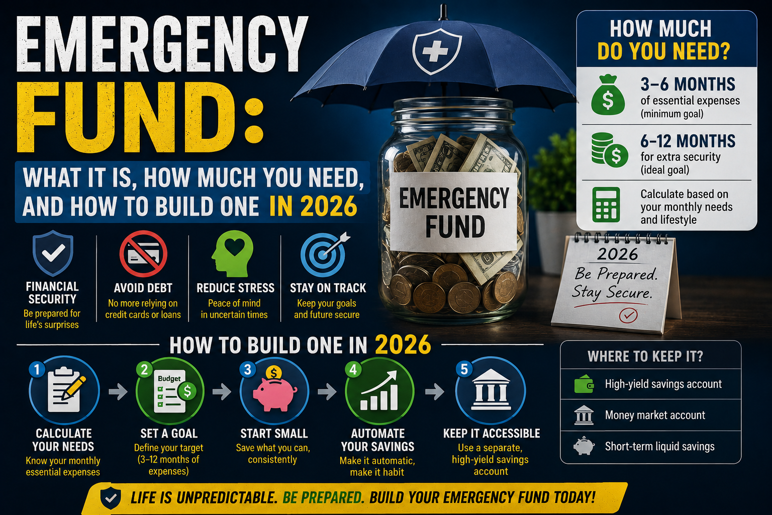 Emergency Fund: What It Is, How Much You Need, and How to Build One in 2026